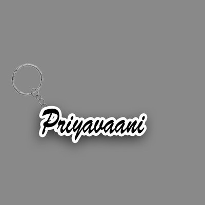 SY Gifts SYG Priyavaani Name Keychain White And Black Key Chain