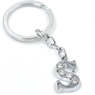 Meeko.com Alphabet S Metal Key Chain For Unisex with attractive Diamond Key Chain