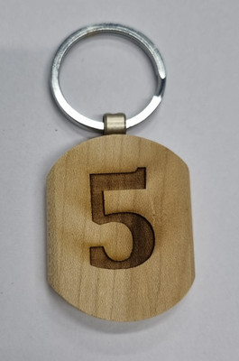 BLESSINGS Number 5 Wooden Key Chain
