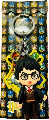 GKM Cute Harry Potter with stick highquality 3D pvc keychain Key Chain