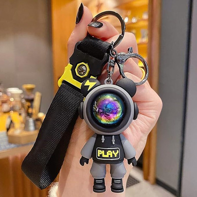 Zouveux 1 Pc Keyring & Keychain For Car, Double Pendant Ring Space Astronaut Keychain Key Chain