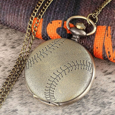 gtrp Baseball Premium Pocket Watch Metal Keychain Retro Vintage for Gifting With Key Key Chain