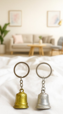 Wonderwhimzy Combo of 2 Bell Keychain Tibetan Keychain Guardian Key Chain Bell Ring Bell Key Chain