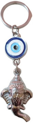 PEARLISH Evil Eye Ganesh Ji Premium Quality Keychain Key Chain