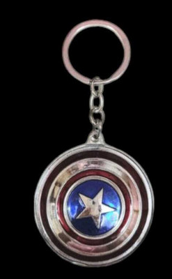 Kopal 360 Degree Rotating Captain America Metal Key Chain