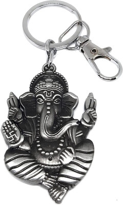 Omuda God of Beginnings Lord Shree Ganesh Shiva' Son Locket Chain With Hook Zinc Metal Key Chain