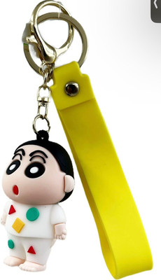 K C High-quality PVC Rubber Cute Shinchan Keychain with Strap & Charm Key Chain