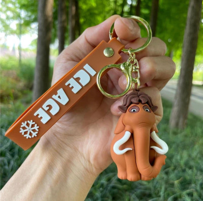 Mubco Ice Age Manfred 3D Keychain | Strap Charm & Hook Cartoon Movie Model Pendant Toy Key Chain