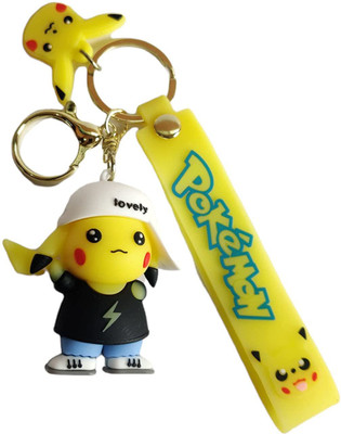 gtrp Pikachu Premium Action Character 3D Rubber Silicone Keychain Key Chain