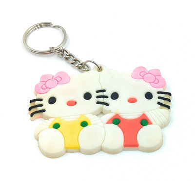 Key Era Kitty Cat Cartoon Rubber Key Chain