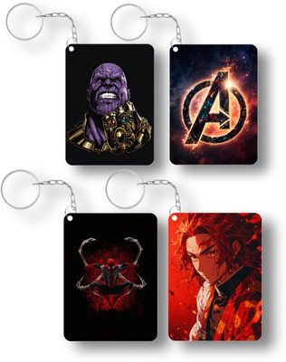 jojo creation jojo present set of 4 premium quality mdf keychain for bike,car and scooty Key Chain