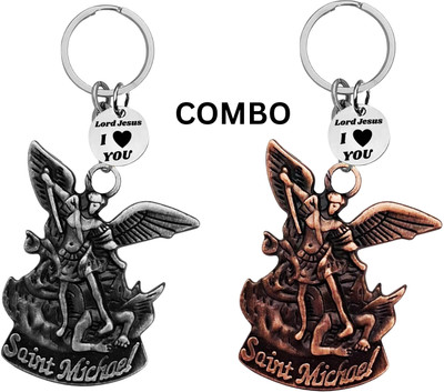 M Men Style Double-Sided Saint Michael Keychain – Jesus Christ Key Ring Medal Com649-647 Key Chain