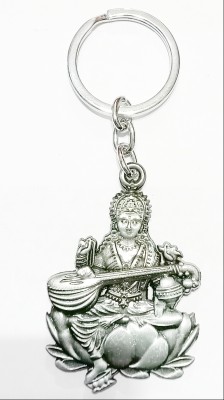 ChalleWale Divine Goddess Maa Saraswati with Veena Invoke Knowledge & Creativity Key Chain