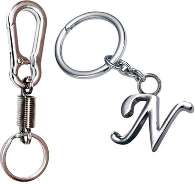 Newview N Alphabet Spring Hook Keyring Keychain for Bike Car House Office Home Key Chain Key Chain