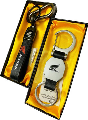 GKM Bike Double side hook & stripped keychain combo set keyring Key Chain