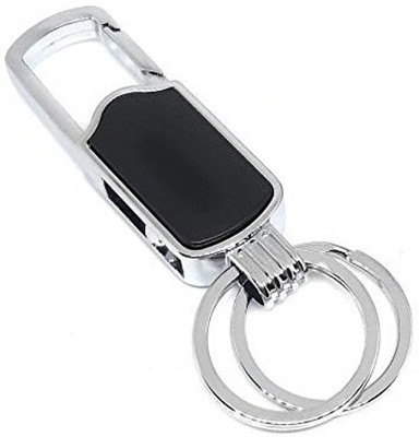 vnz Premium Metal Keychain | Stylish Key Ring | Durable Key Holder-Black-(Pack of 1) Key Chain