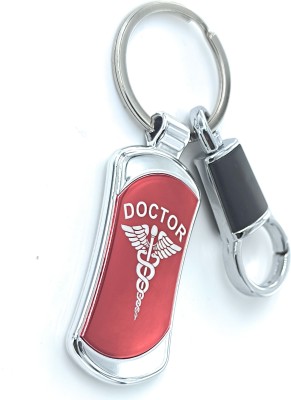 Jdp Novelty Doctors Logos Premium Quality Metal Keychain with Hook Black Gold Colour Key Chain