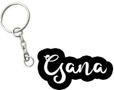 SY Gifts Gana Black White Name Keychain Key Chain