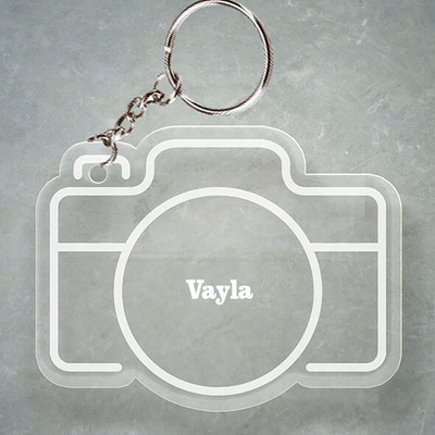 SY Gifts Camera Design Keychain With Vayla Name Key Chain