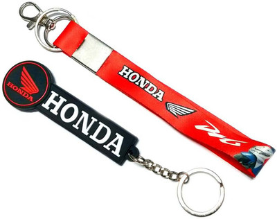 Meeko.com Honda Dio tag with honda rubber Keychain for bike & car Key Chain