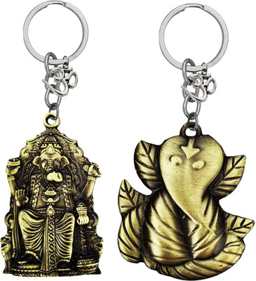The Men Gift Lord Ganesha Om Metal Key Ring Keychain for Car, Bike & Office Shivkey611-614 Key Chain
