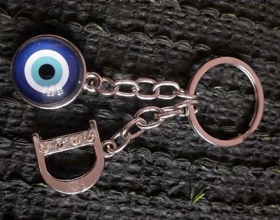 Meeko.com Keychain-D Letter With Evil Eye Key Chain 03 Key Chain