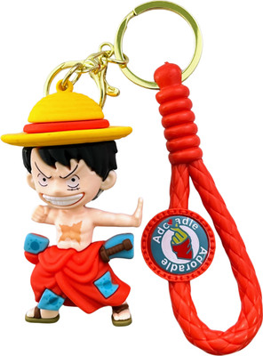 Kraft Crate Monkey D. Luffy Inspired 3D Rubber Keychain | One Piece Anime Collectibles | Key Chain