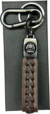FLAMBE New yamahabike Brown Cross Design Belt Keychain Key Chain