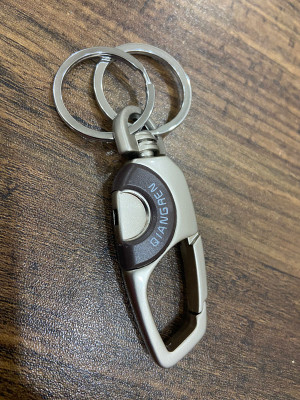Ride2joy Brown Qiangren Metal key ring Key chain for Bike Car Key Chain