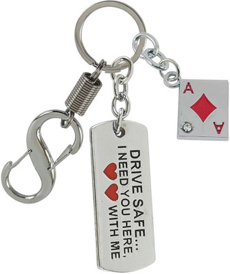 HANDSOME ISK High Quality Drive Safe Full Metal Locking Lock With Deck Crad Diamond Key Chain