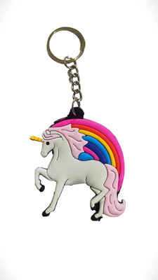 heeva creation Cute Unicorn Pvc Rubber Keychain.1 Piece.Color-Multi. Key Chain