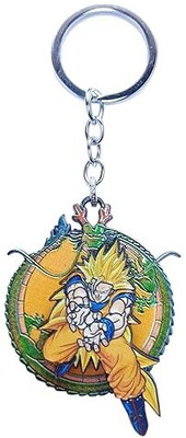 Shilpmart Dragon Ball Z Character Metal Keychain, Anime Design with Circular Frame Key Chain