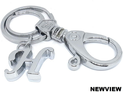 Newview H Plated Pendant Letter Alphabet Hook Keyring Keychain Key Chain