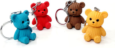 ADOREAL Teddy Bear Keychains Pack Of 1 Pair Keychain Knitted Design For Your Loved Ones Key Chain