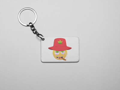 Rushaan Thug Emoji- Printed Acrylic Keychains(Pack Of 2) Key Chain