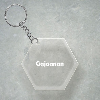 SY Gifts Gajaanan Name Hexagon Keychain Key Chain