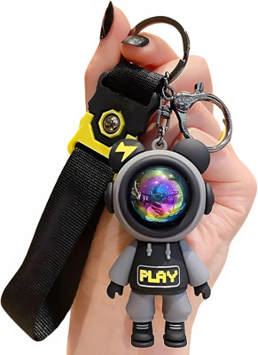 Krishna Trading Astronaut Bear Keychain with Galaxy Helmet – Cute Cartoon Key Ring(Multicolor) Key Chain