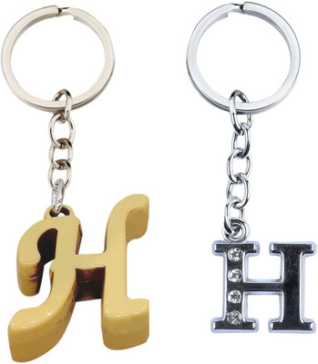 BLESSINGS Set Of 2 H Letter Key Chain