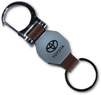 MAG BEE Premium quality Toyota Car logo metal Hook - Brown- Pack of 1 Key Chain