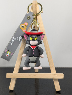 OTTAVO Tom With Hat 3D Keychain | Strap Charm & Hook | PVC Cartoon Model Toys Gift Key Chain
