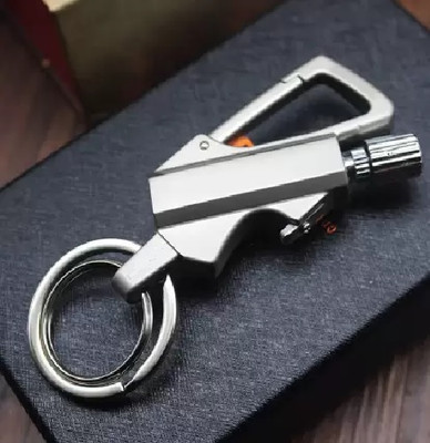 ASTOUND Keychain Multitool with Flint Metal Matchstick Fire Starter and Bottle Opener Pocket Lighter(Silver)