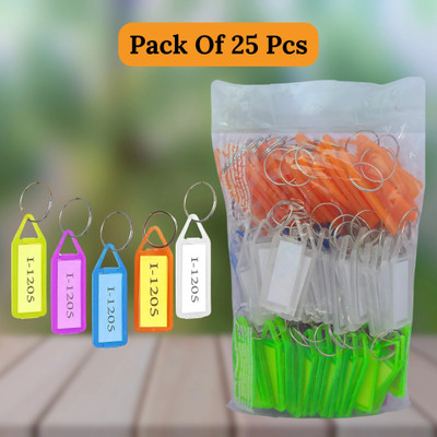 MYYNTI Plastic Label Keychain Luggage ID Name Tag Keyring Key Chains Identifiers Tags Key Chain