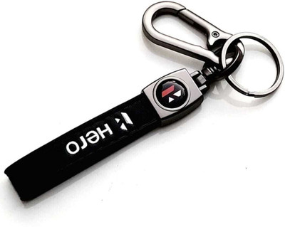 Ayesha Collection Hero Leather Stripe Keyring For Bike Key Chain