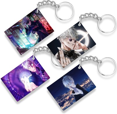 THE HATKE STORE Gojo Jujutsu Kaisen Printed Anime Keychain For Bike, Car Anime Lover P18 Key Chain