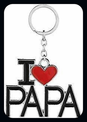 MAG BEE I Love PAPA | Fathers Day Gift for Car Bike Keyring-Premium Key Chain