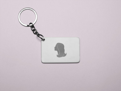 Rushaan Cute Hair Girl- Printed Acrylic Keychains(Pack Of 2) Key Chain
