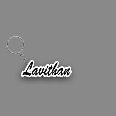 SY Gifts SYG Lavithan Name Keychain White And Black Key Chain