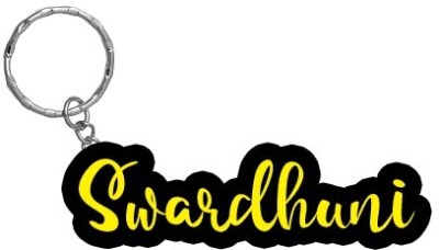 SY Gifts Swardhuni Name Black Yellow Name Keychain Key Chain