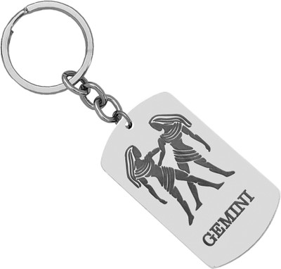 M Men Style Dog Tag Astrology Jewelry Zodiac Charm Keychain LCSKey202317 Key Chain