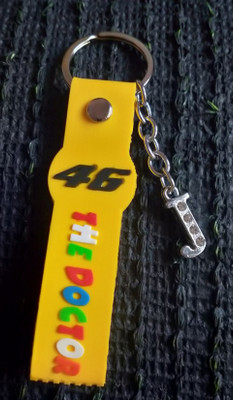 ShopTop VR 46 yellow rubber and J letter Key Chain Key Chain